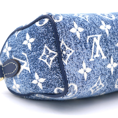 Louis-vuitton Monogram Jacquard Denim Nano Speedy Blue