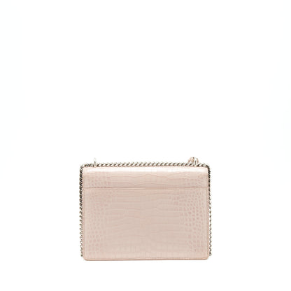 Saint Laurent sunset Bag crocodile embossed pink SHW