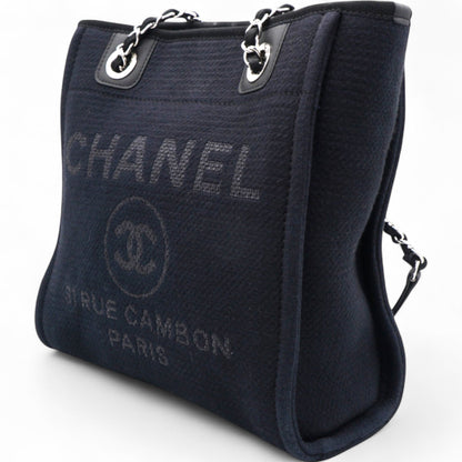 Mixed Fibers Small Deauville Tote Navy
