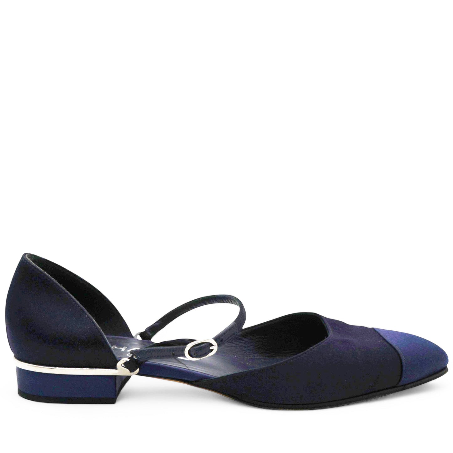 Cloth Ballet Flats Blue Size38