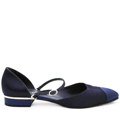 Cloth Ballet Flats Blue Size38