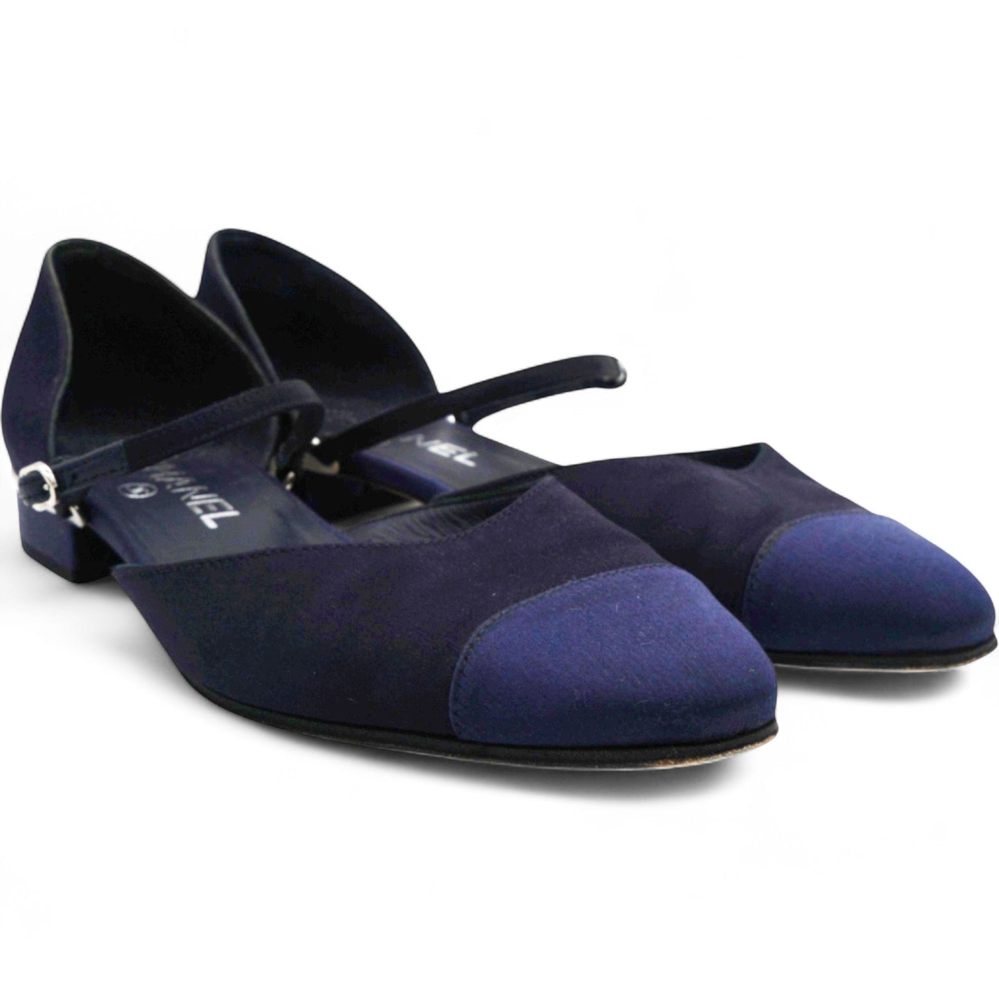 Cloth Ballet Flats Blue Size38
