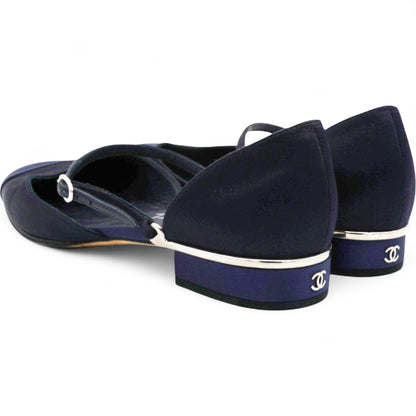 Cloth Ballet Flats Blue Size38