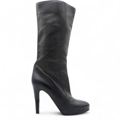 Black Leather Boots Size40
