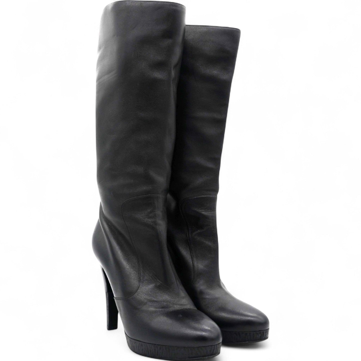 Black Leather Boots Size40