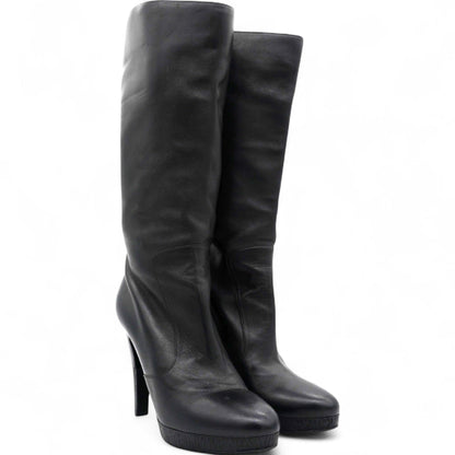 Black Leather Boots Size40