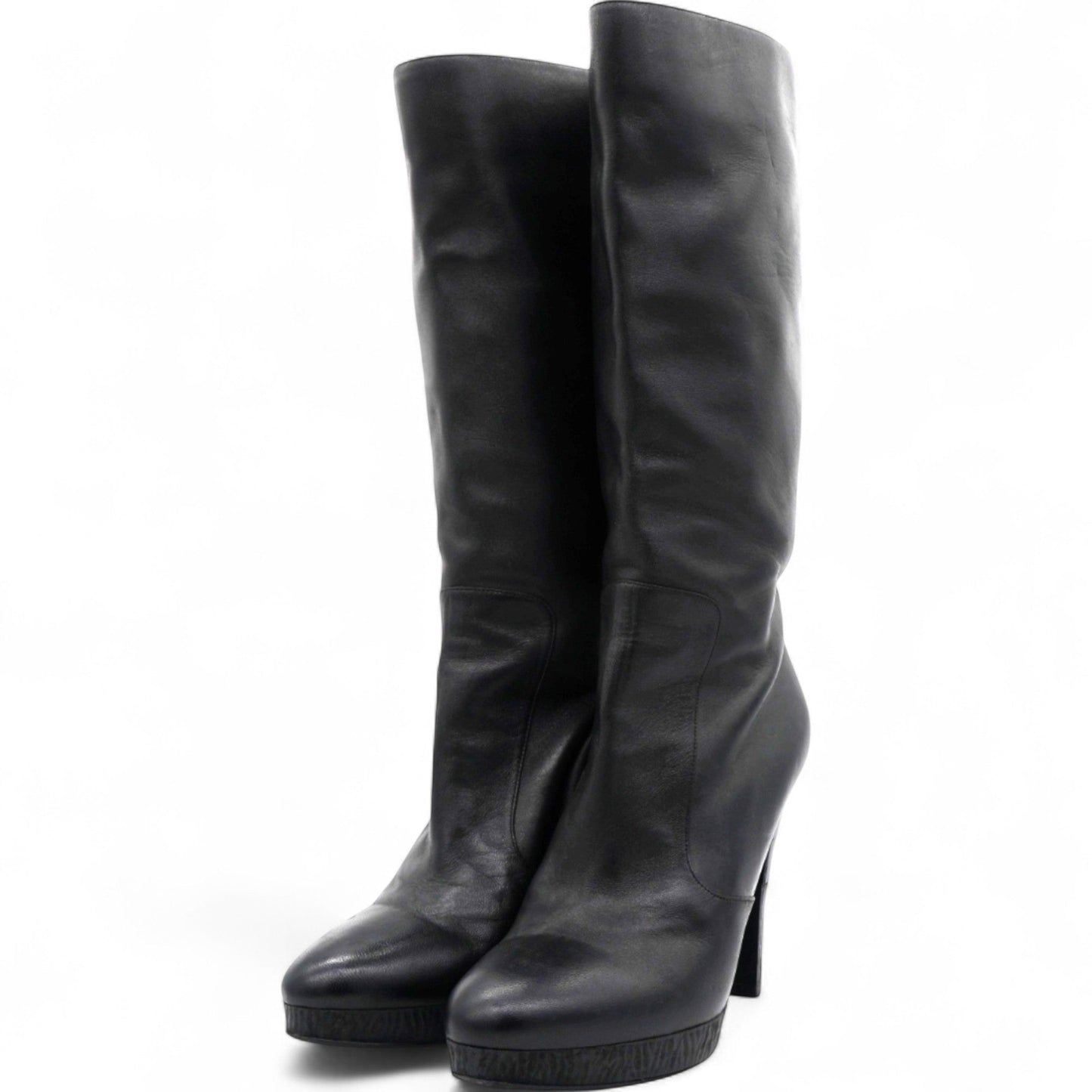 Black Leather Boots Size40