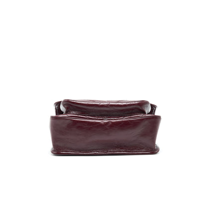 Saint Laurent Medium Niki Shinny Leather Burgundy