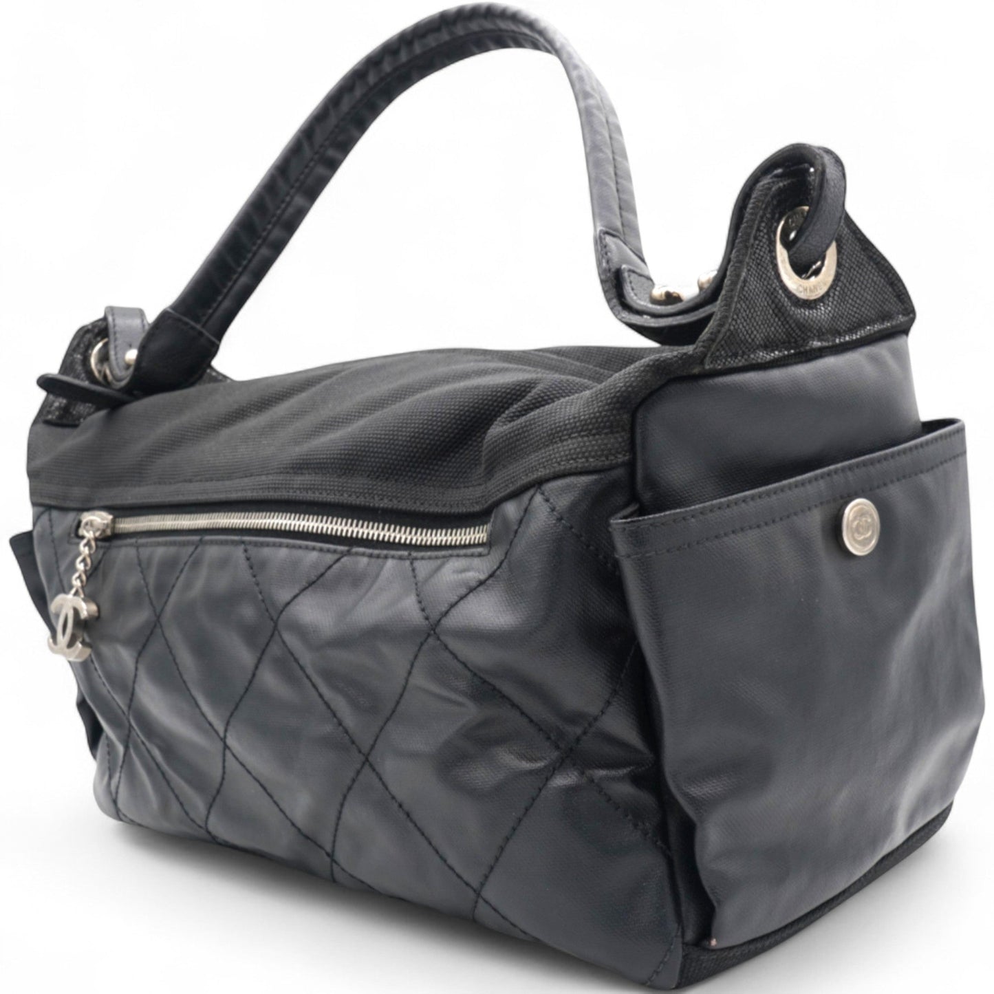 Black Canvas Paris-Biarritz Shoulder Bag