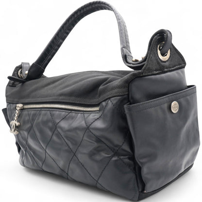 Black Canvas Paris-Biarritz Shoulder Bag