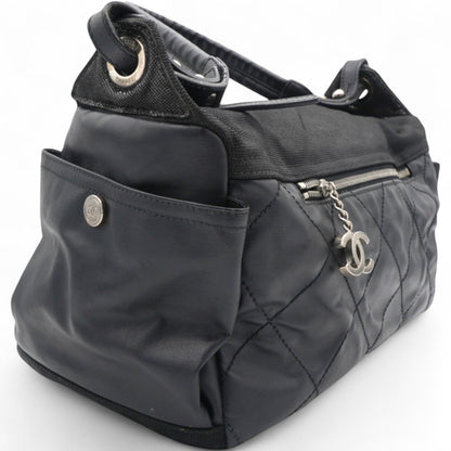Black Canvas Paris-Biarritz Shoulder Bag