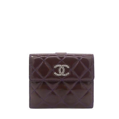 Purple Patent Classic Small Flap Wallet