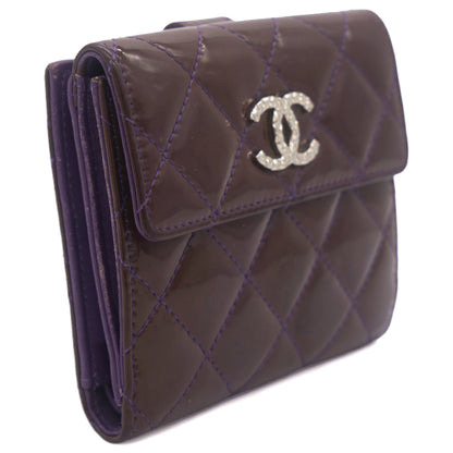 Purple Patent Classic Small Flap Wallet