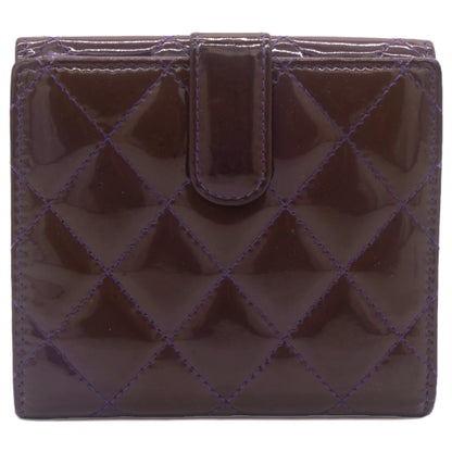 Purple Patent Classic Small Flap Wallet