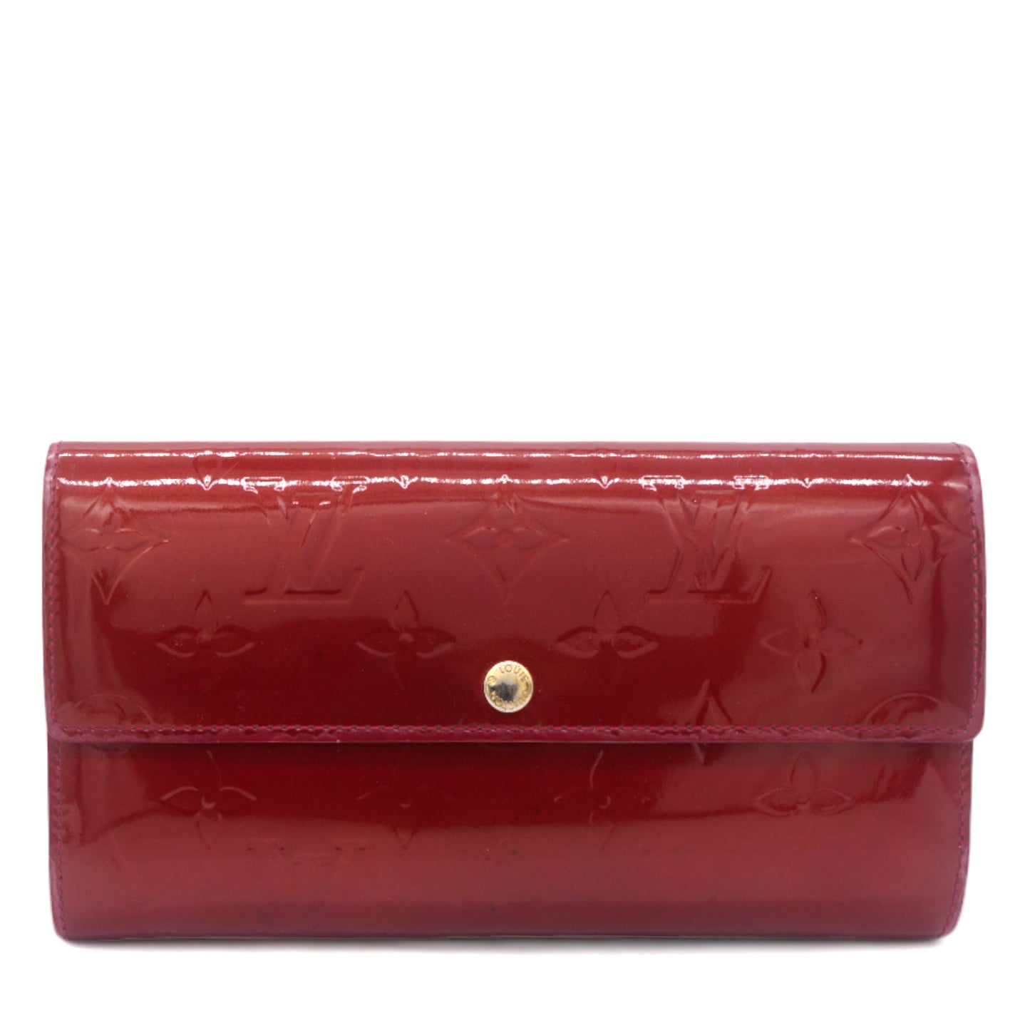 Louis-vuitton Monogram Vernis Sarah Wallet Pomme D’Amour
