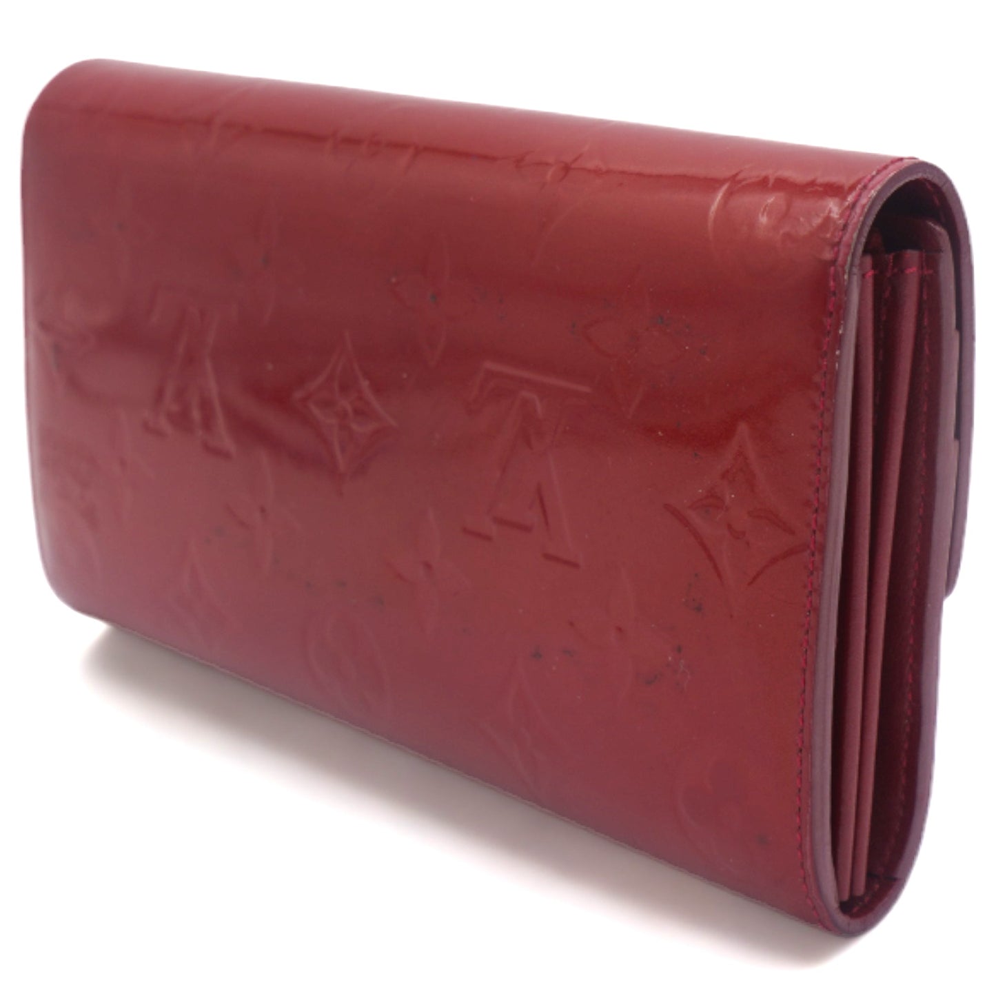 Louis-vuitton Monogram Vernis Sarah Wallet Pomme D’Amour