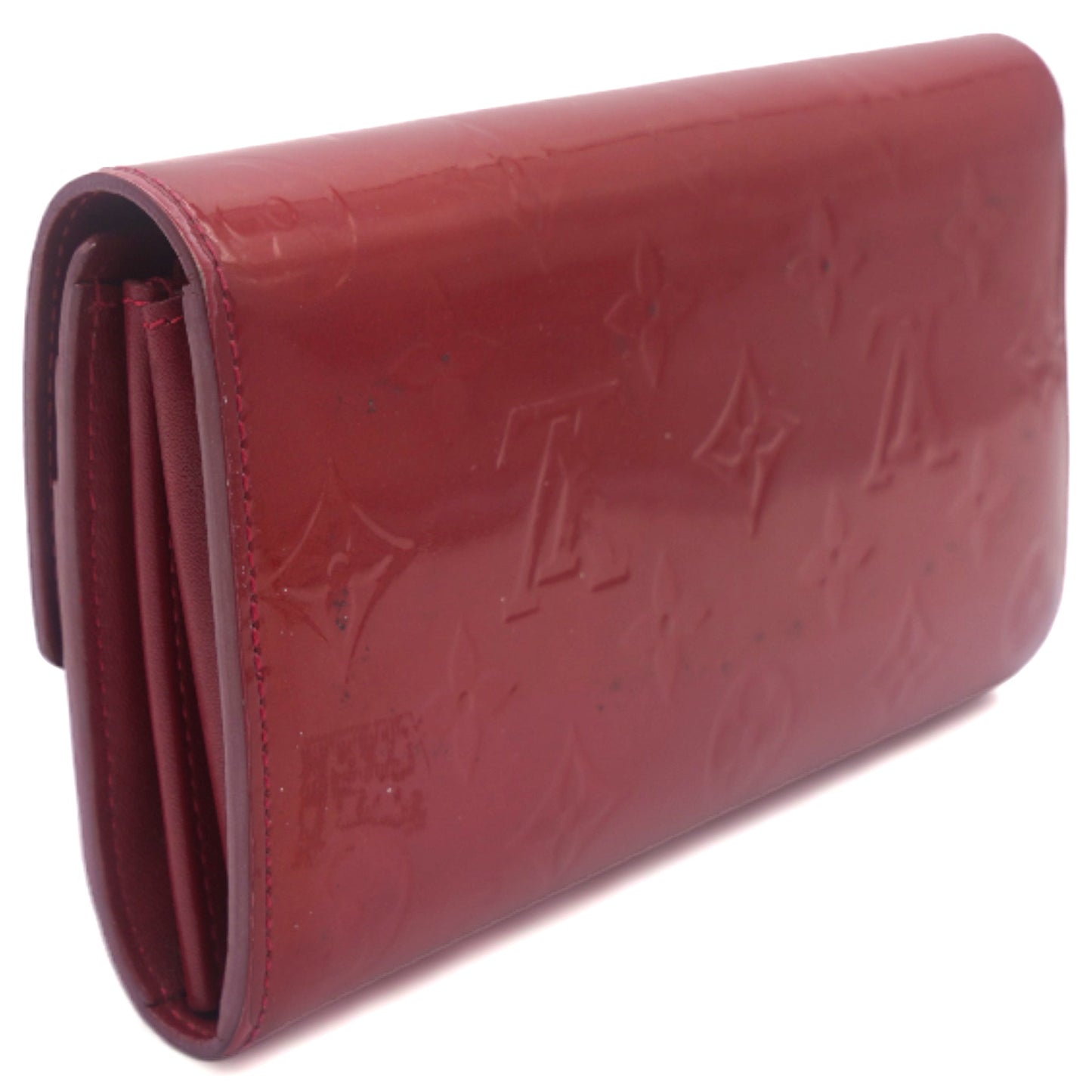 Louis-vuitton Monogram Vernis Sarah Wallet Pomme D’Amour