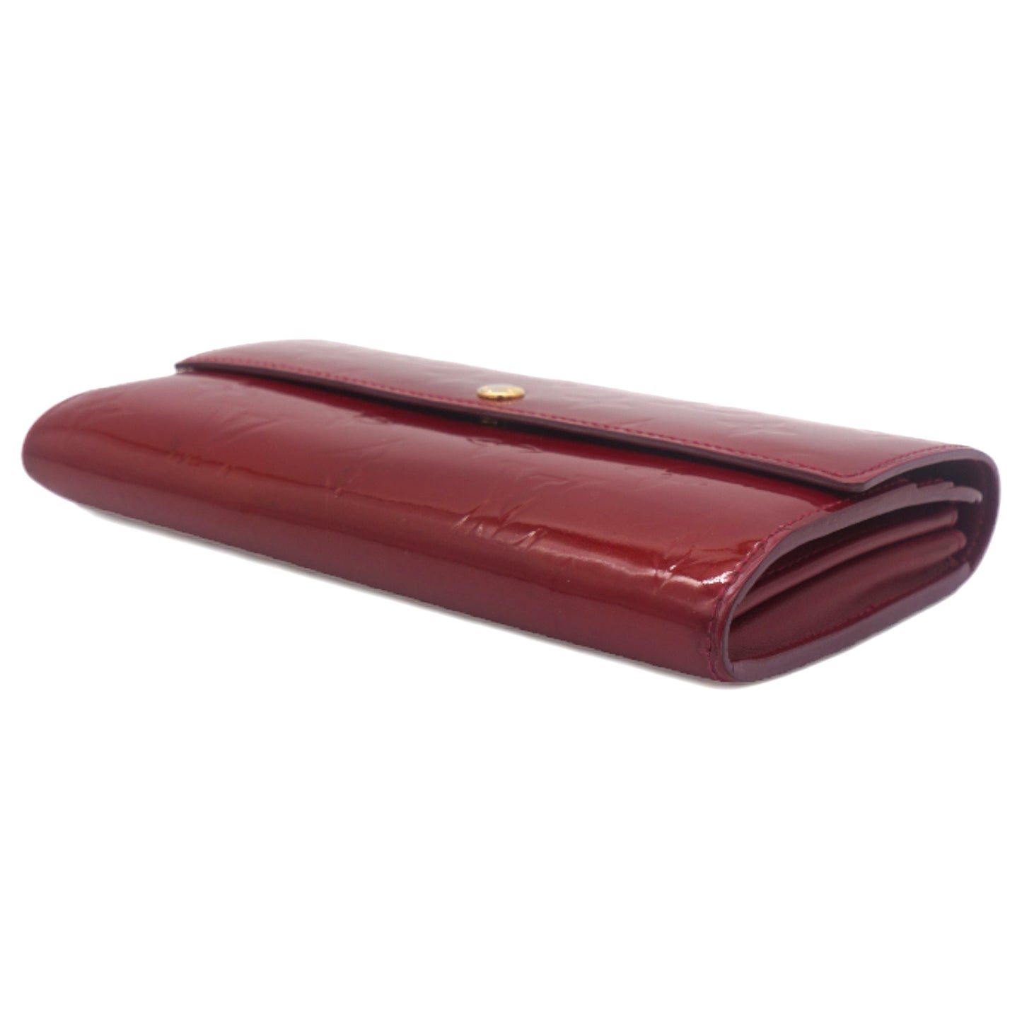 Louis-vuitton Monogram Vernis Sarah Wallet Pomme D’Amour