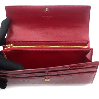 Louis-vuitton Monogram Vernis Sarah Wallet Pomme D’Amour