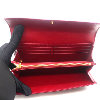 Louis-vuitton Monogram Vernis Sarah Wallet Pomme D’Amour