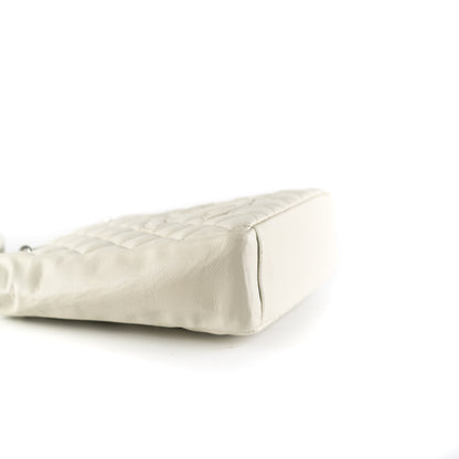 Chanel Quilted Caviar Petite Shopping Tote Cream (Olive undertone)