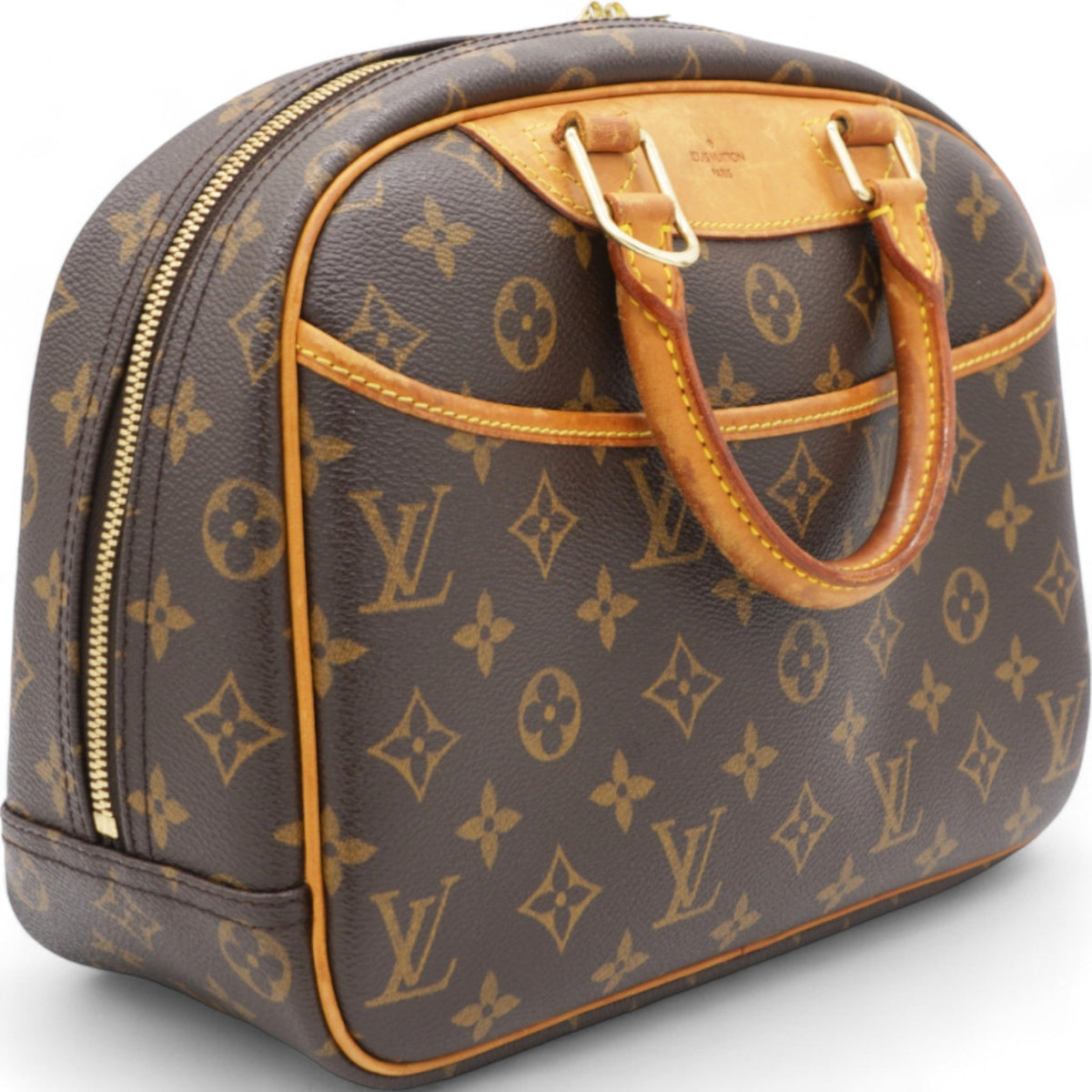 Louis-vuitton Brown Canvas Monogram Trouville Handbag