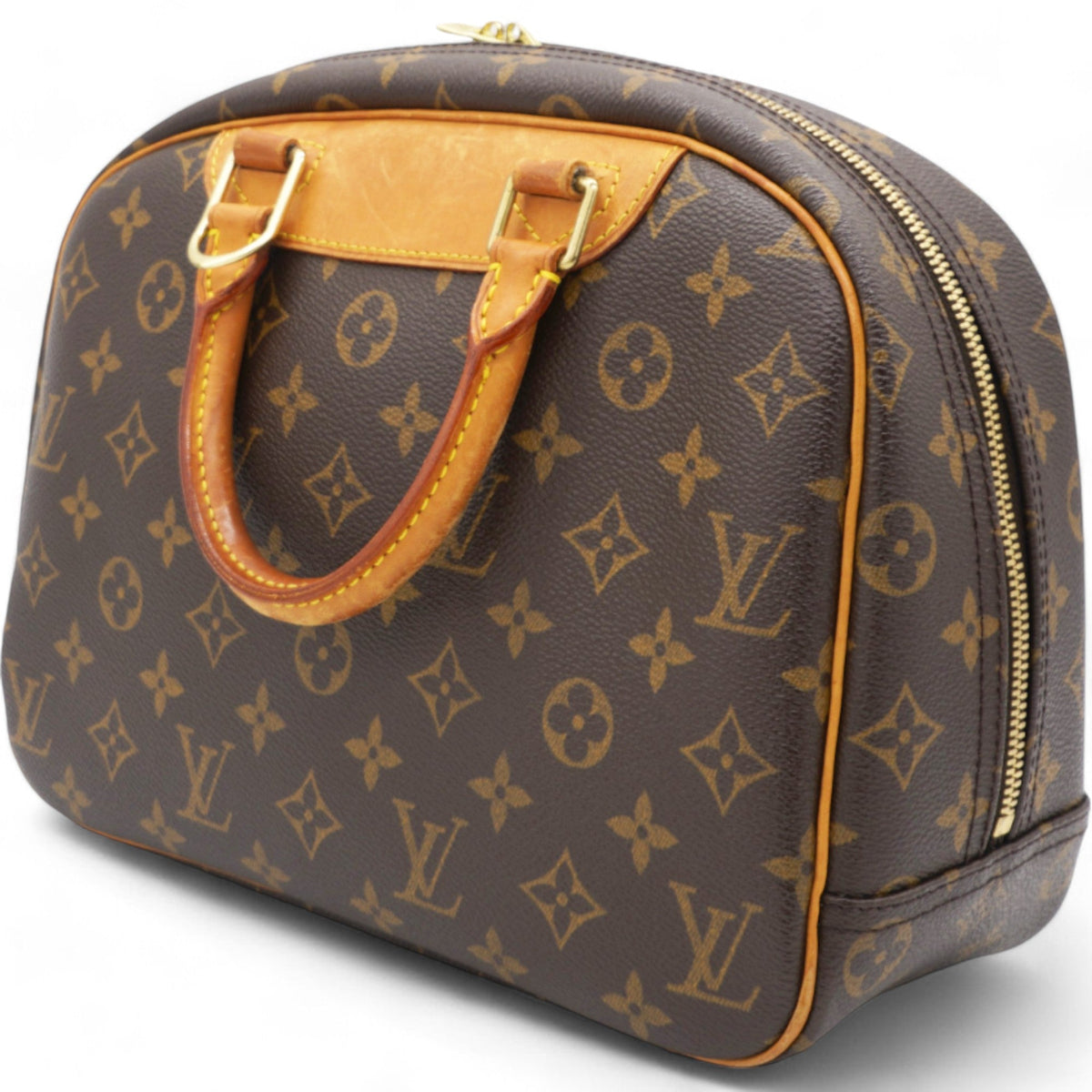 Louis-vuitton Brown Canvas Monogram Trouville Handbag