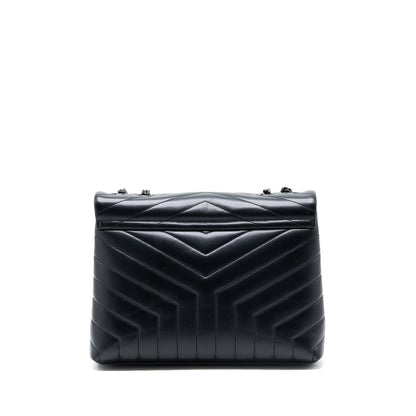 Saint Laurent / YSL Medium LouLou Shoulder Bag Calfskin Black with Black Hardware