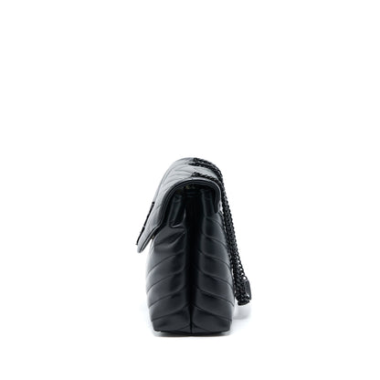 Saint Laurent / YSL Medium LouLou Shoulder Bag Calfskin Black with Black Hardware