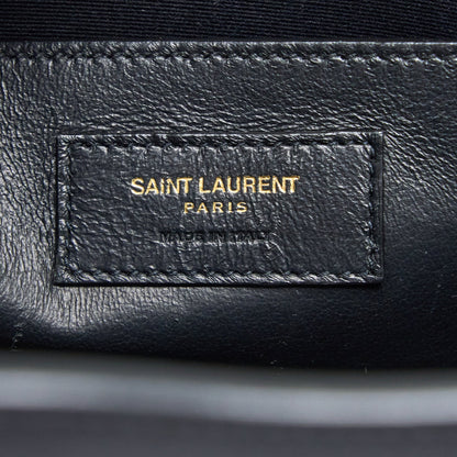 Saint Laurent/YSL Medium Uptown Tote Bag Calfskin Black GHW