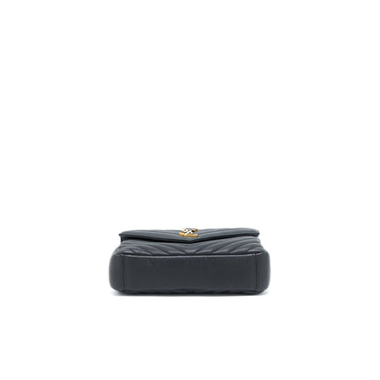 Saint Laurent Quilted Medium College Bag Lambskin Black Brushed GHW