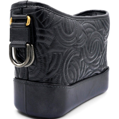 CC Quilted Small Gabrielle Hobo Black
