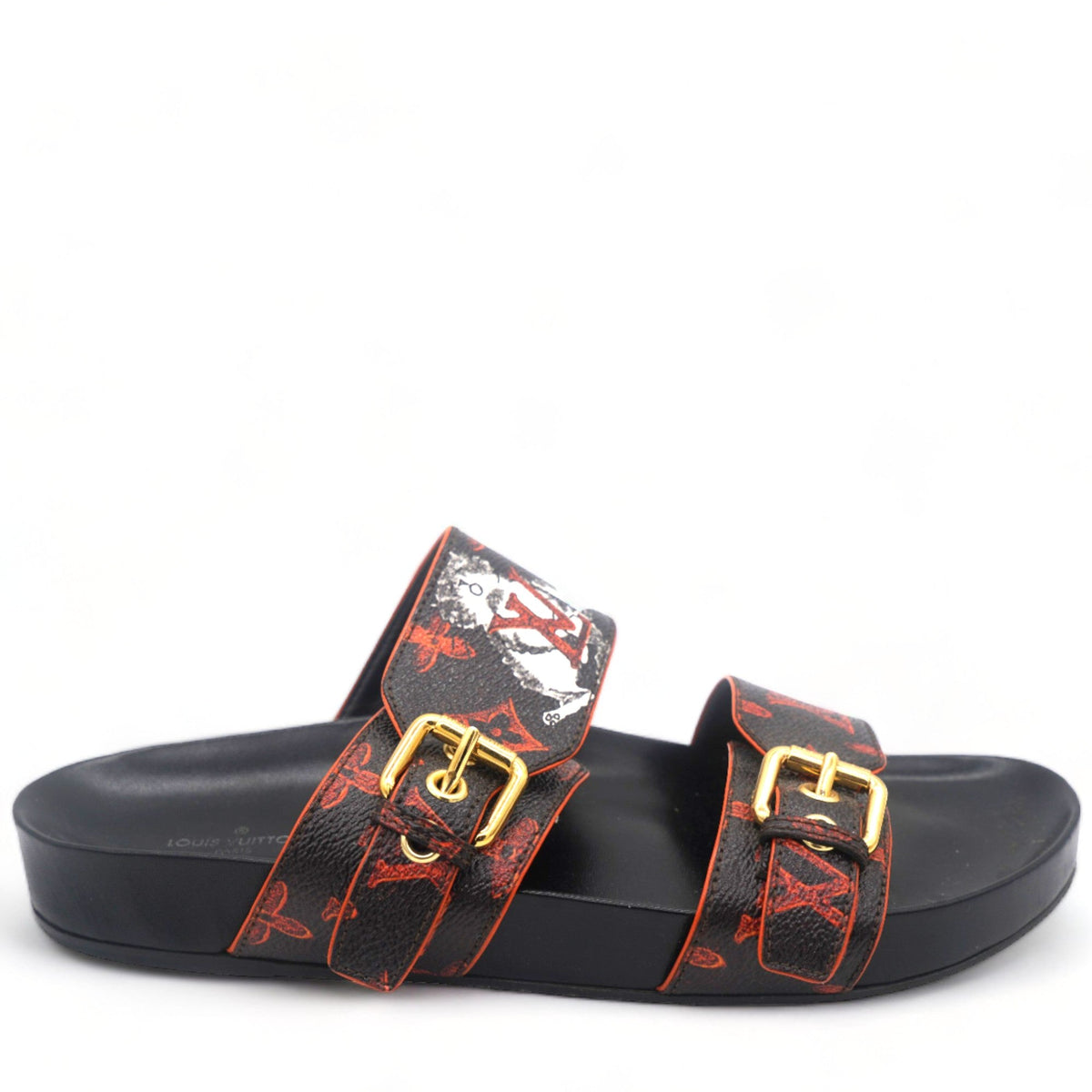 Louis-vuitton Catogram Bom Dia Mule 39 Black Marron