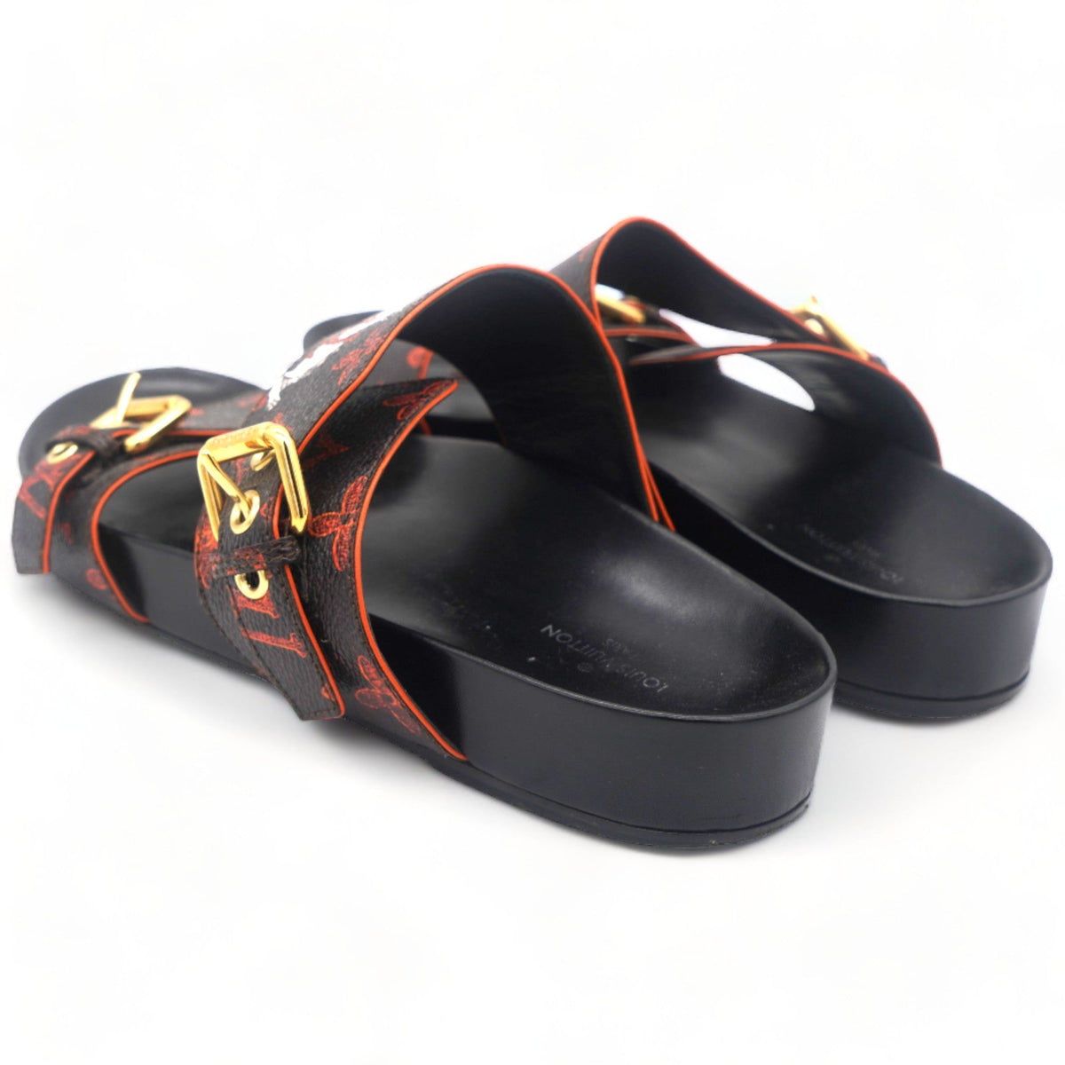 Louis-vuitton Catogram Bom Dia Mule 39 Black Marron