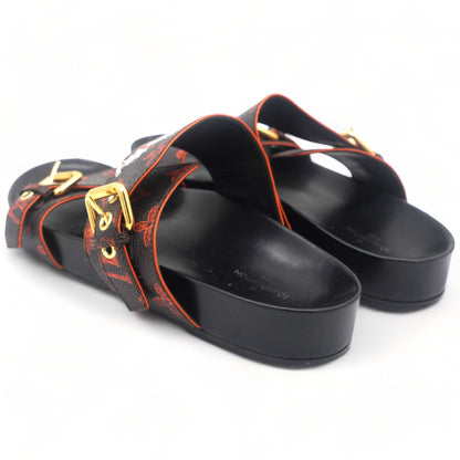 Louis-vuitton Catogram Bom Dia Mule 39 Black Marron