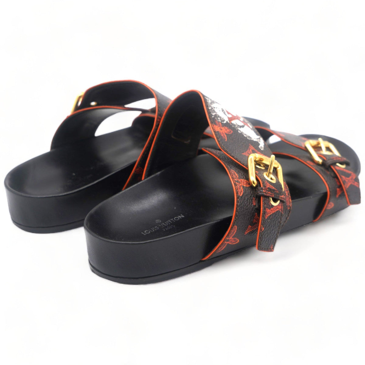 Louis-vuitton Catogram Bom Dia Mule 39 Black Marron