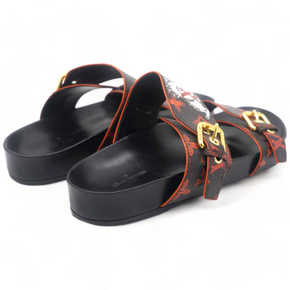 Louis-vuitton Catogram Bom Dia Mule 39 Black Marron