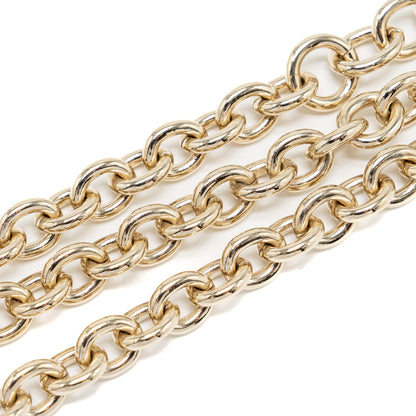 Chanel 22b Heart Dropped CC logo Chain Belt LGHW
