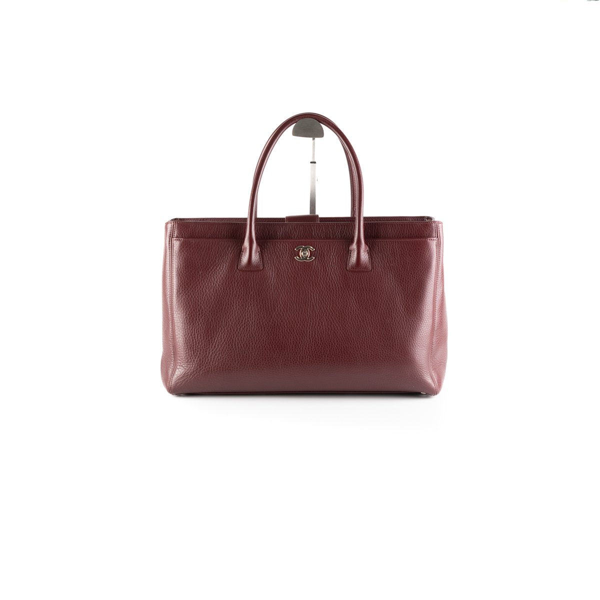 Chanel Cerf Tote Large Bag Burgandy