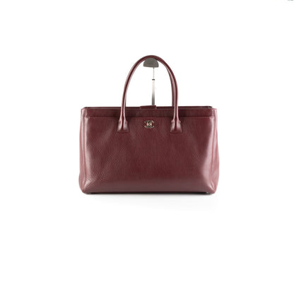 Chanel Cerf Tote Large Bag Burgandy