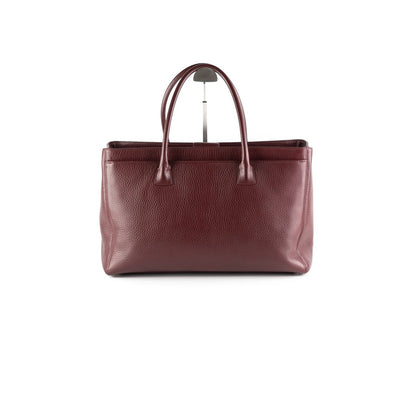 Chanel Cerf Tote Large Bag Burgandy
