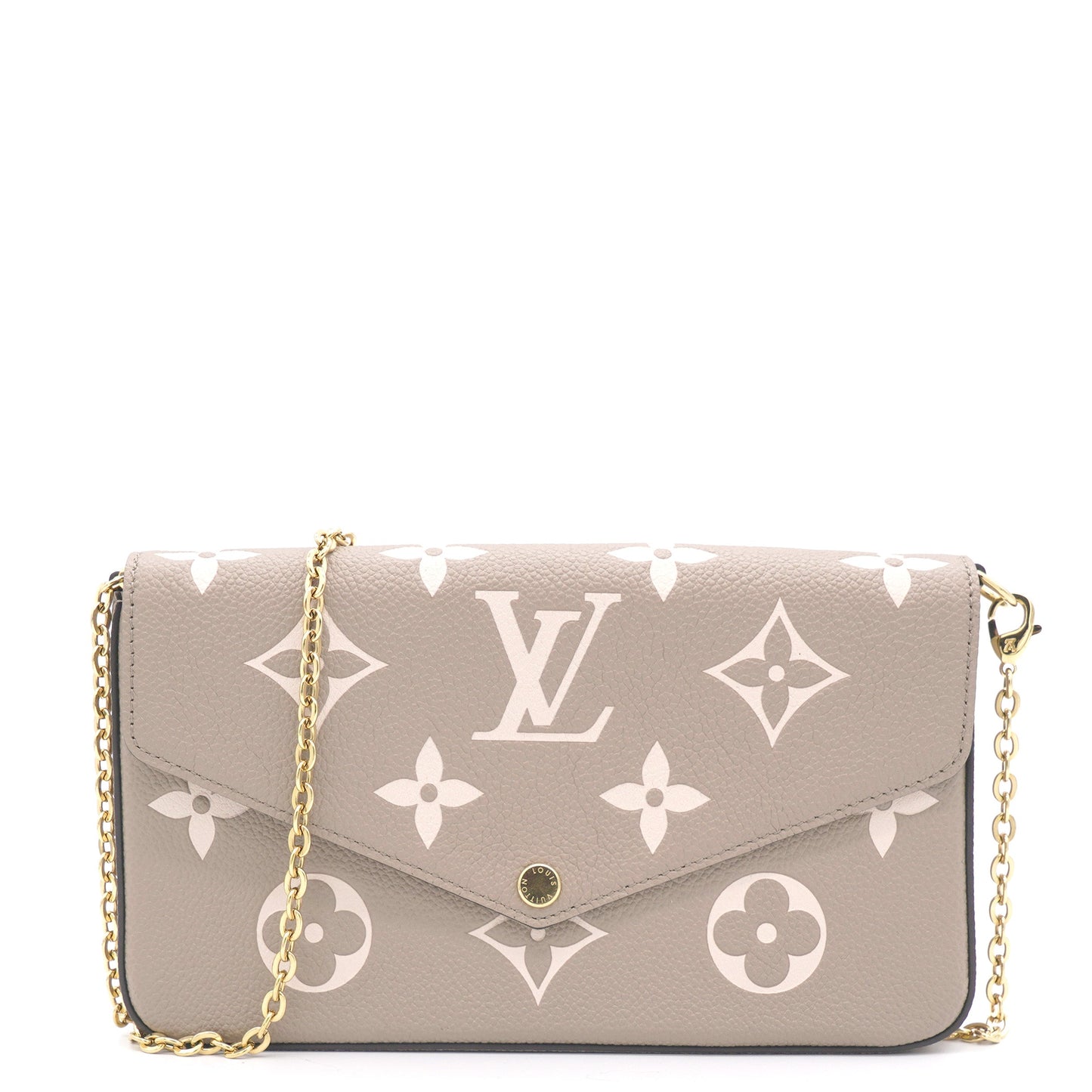 Louis-vuitton Empreinte Monogram Giant Felicie Pochette Tourterelle Creme