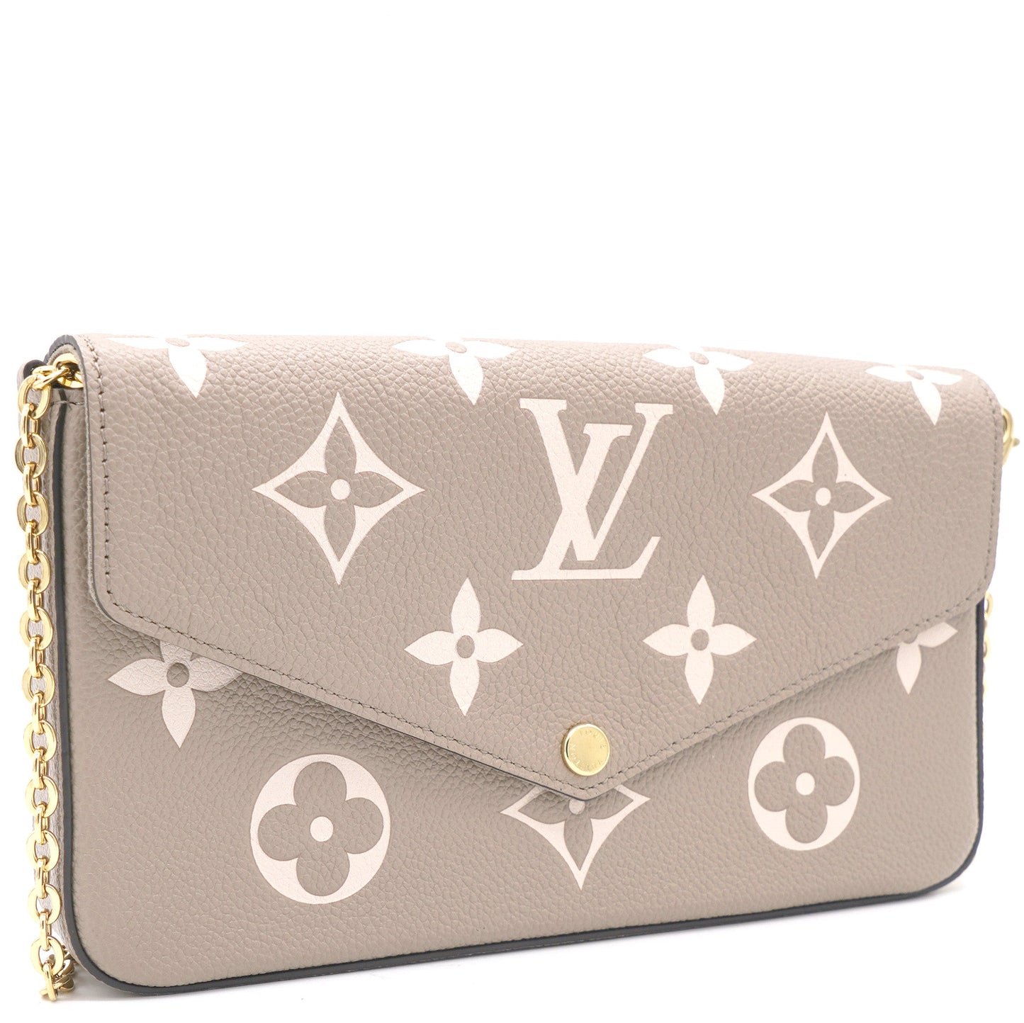 Louis-vuitton Empreinte Monogram Giant Felicie Pochette Tourterelle Creme