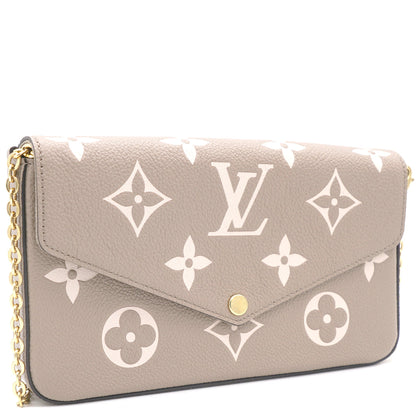 Louis-vuitton Empreinte Monogram Giant Felicie Pochette Tourterelle Creme