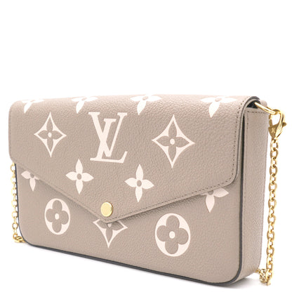 Louis-vuitton Empreinte Monogram Giant Felicie Pochette Tourterelle Creme