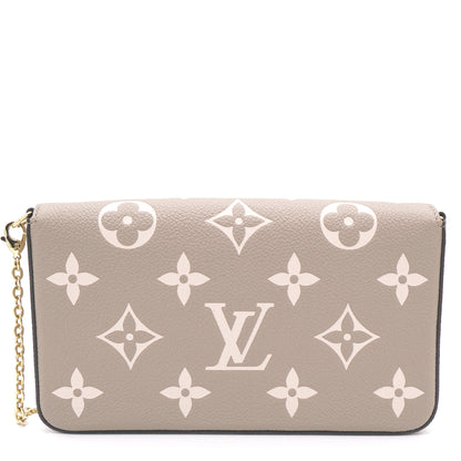 Louis-vuitton Empreinte Monogram Giant Felicie Pochette Tourterelle Creme