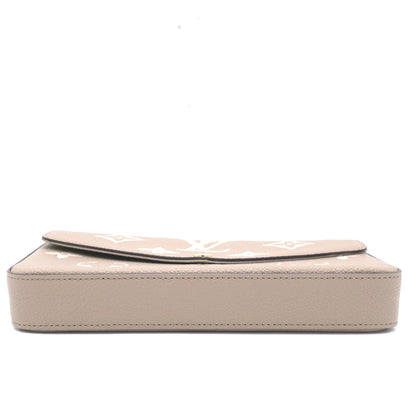 Louis-vuitton Empreinte Monogram Giant Felicie Pochette Tourterelle Creme