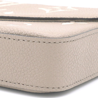 Louis-vuitton Empreinte Monogram Giant Felicie Pochette Tourterelle Creme