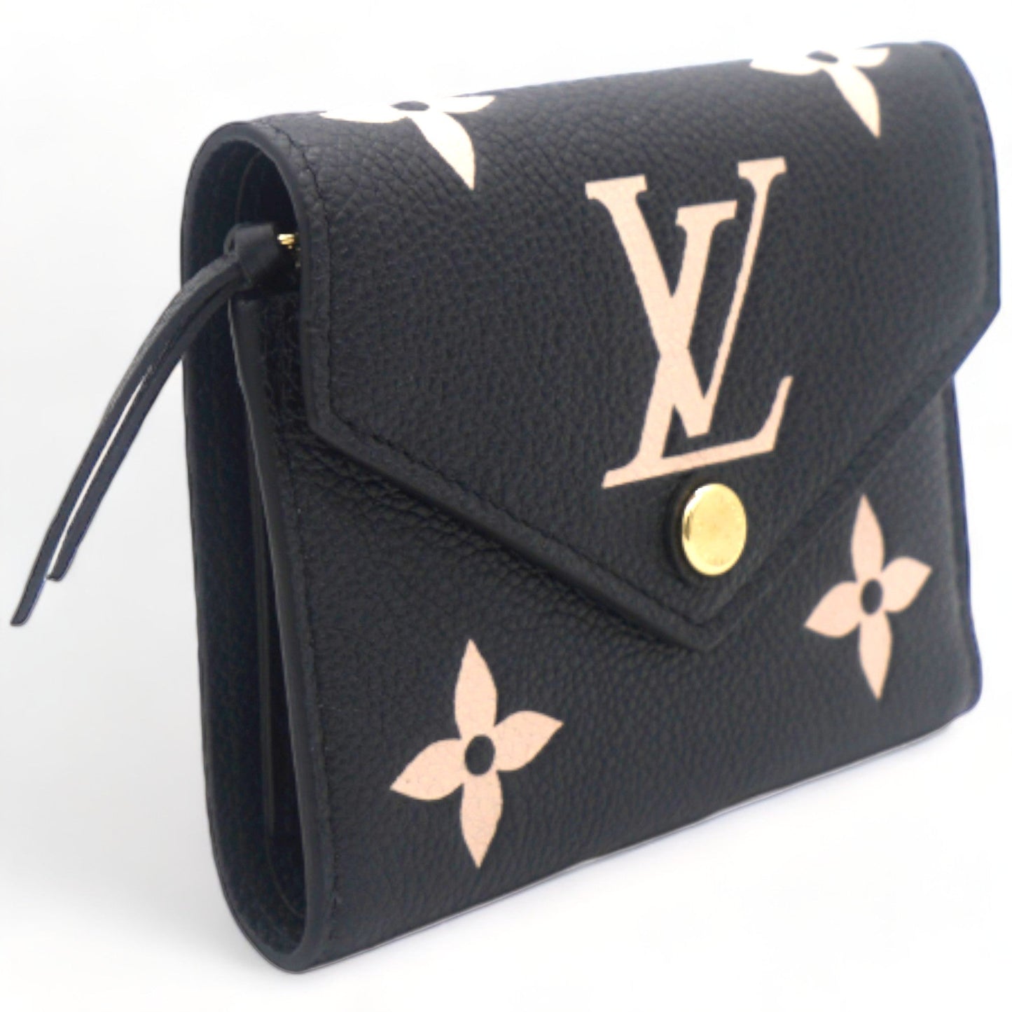 Louis-vuitton Empreinte Monogram Giant Victorine Wallet Black Beige