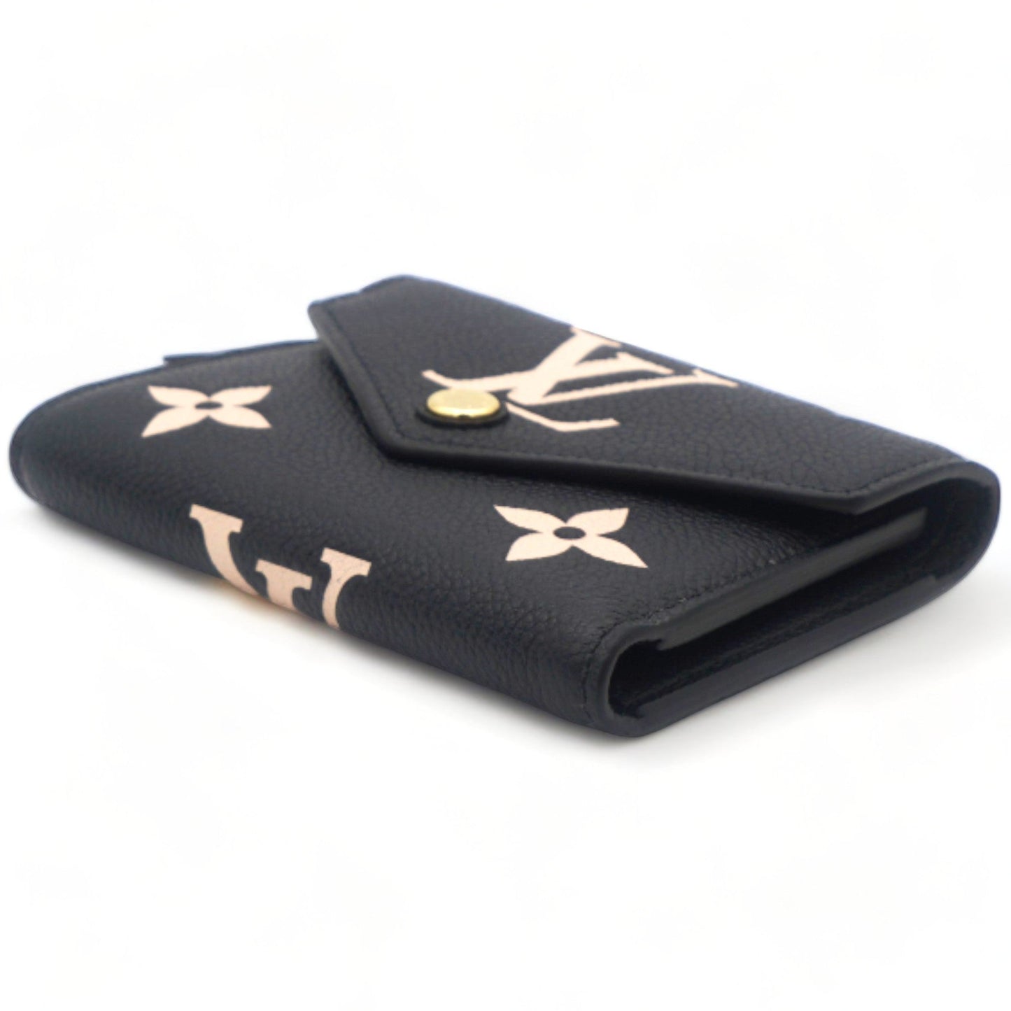Louis-vuitton Empreinte Monogram Giant Victorine Wallet Black Beige